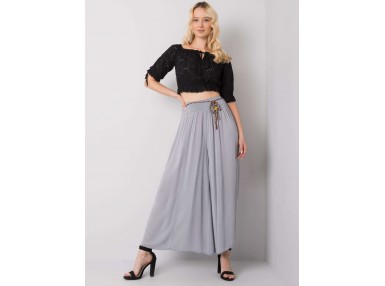 Pantalon large - gris