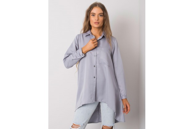 Chemise asymétrique pour femme - gris