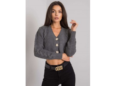 Gilet à boutons - gris foncé