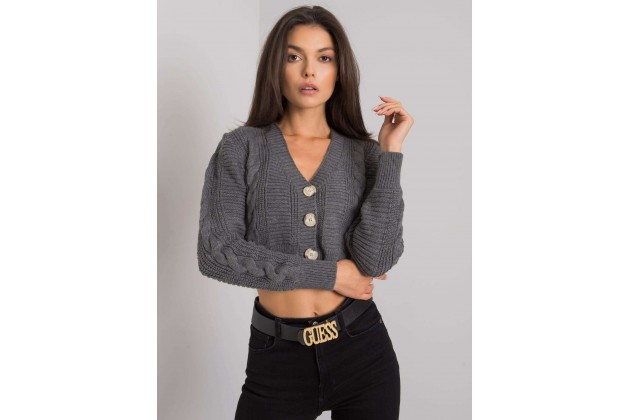 Gilet à boutons - gris foncé