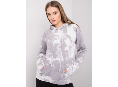 Sweat à capuche bicolore - gris