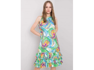 Robe blanche et verte