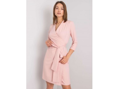 Robe courte portefeuille - rose clair
