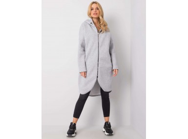 Sweat à capuche zippé - gris