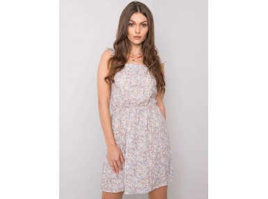 Robe d'été avec un imprimé - bleu clair