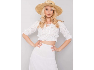 Top en dentelle - blanc