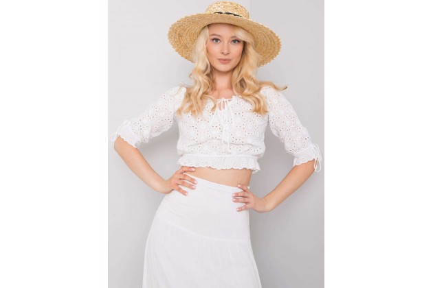 Top en dentelle - blanc