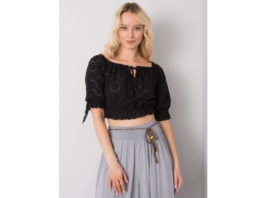 Top en dentelle - noir