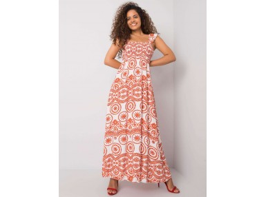 Robe d'été avec un imprimé -orange