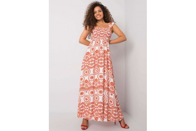 Robe d'été avec un imprimé -orange