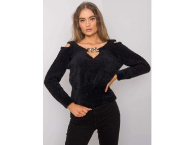 Pull col V - noir