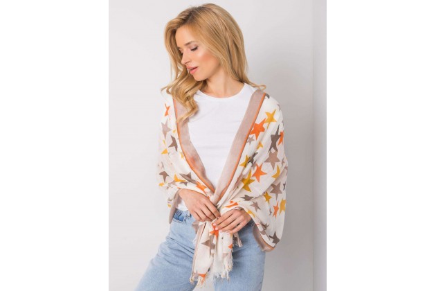 Bandana blanc et beige
