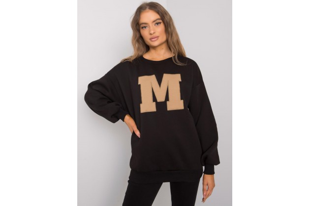 Sweat-shirt col rond - noire