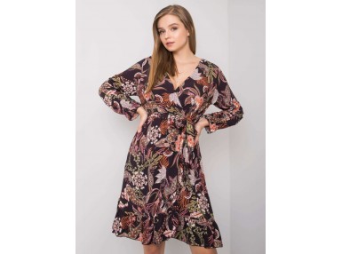Robe noire et beige
