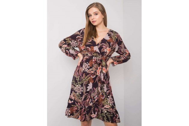 Robe noire et beige