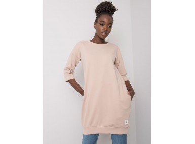 Sweat -shirt à encolure ronde - beige