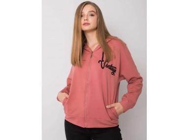 Sweat à capuche imprimé femme -  rose foncé