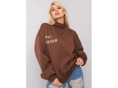 Sweat -shirt à encolure ronde - marron foncé