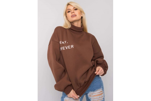 Sweat -shirt à encolure ronde - marron foncé