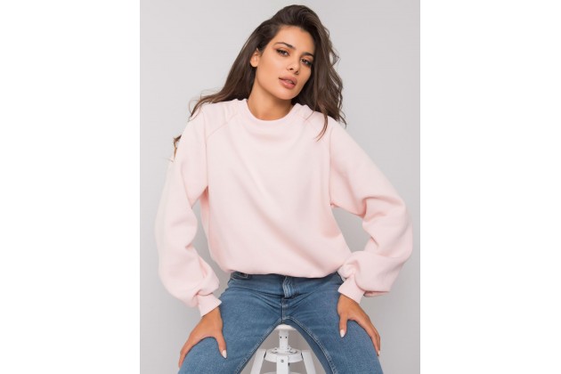 Sweat femme en coton - rose clair