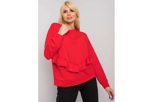 Sweat -shirt à encolure ronde - rouge