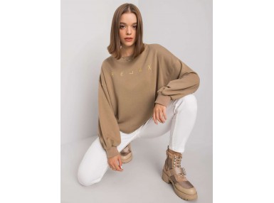 Sweat femme en coton - beige foncé