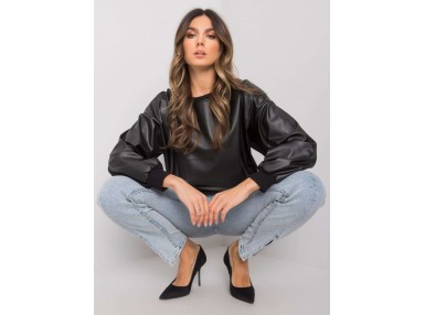 Sweat -shirt à encolure -noire