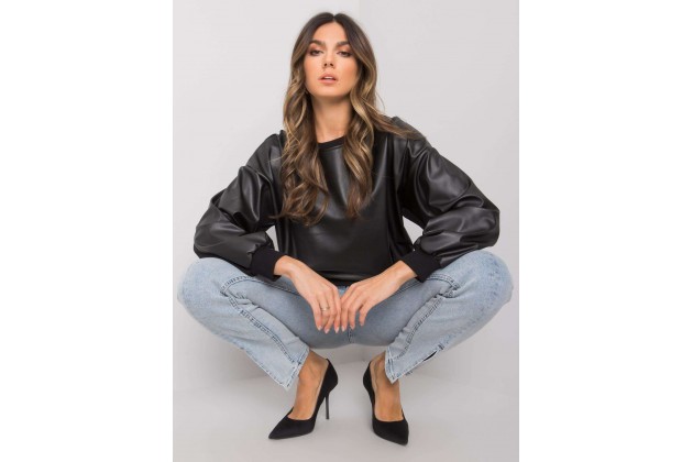Sweat -shirt à encolure -noire