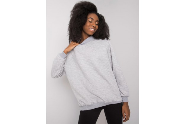 Sweat -shirt à encolure ronde - gris