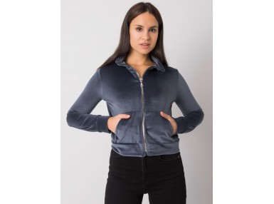 Sweat à capuche zippé - gris foncé