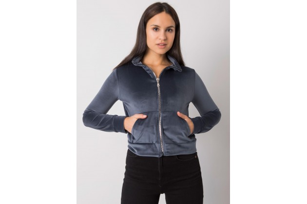 Sweat à capuche zippé - gris foncé