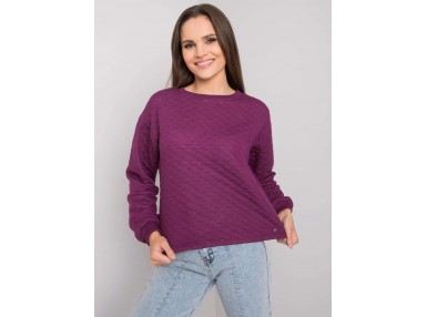 Sweat matelassé - violet foncé