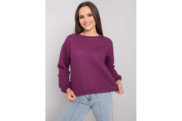 Sweat matelassé - violet foncé