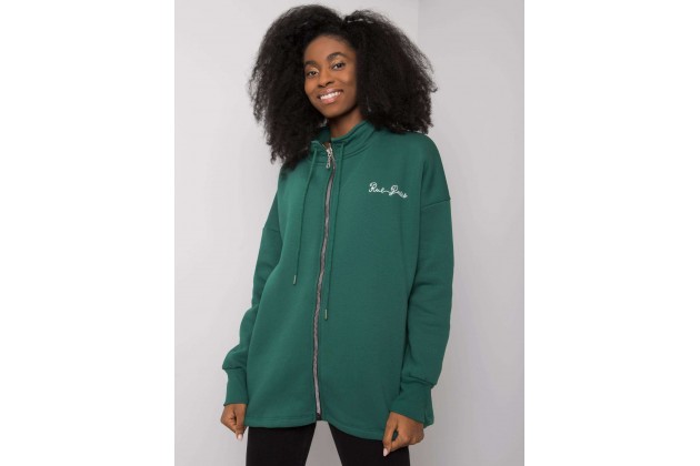 Sweat zippé - vert foncé