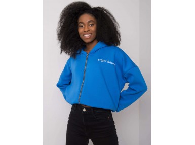 Hoodie uni à capuche - bleu foncé