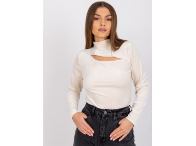 Top à col roulé - beige clair