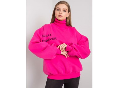 Sweat -shirt à encolure ronde - fuchsia