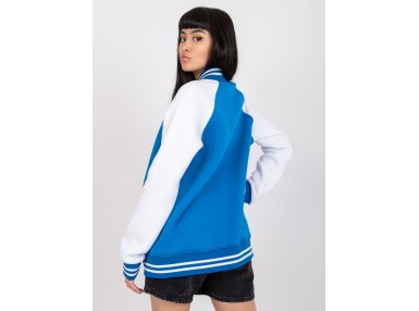 Sweat en coton fermé par boutons-pression - bleu foncé