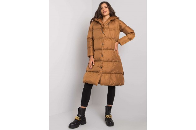 Veste courte matelassée - marron clair