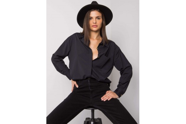Chemise curte et ample  noire