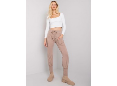Pantalon de survêtement beige foncé