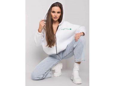 Hoodie uni à capuche - blanc