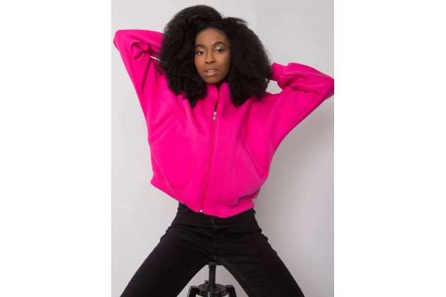 Sweat court zippé - fuchsia