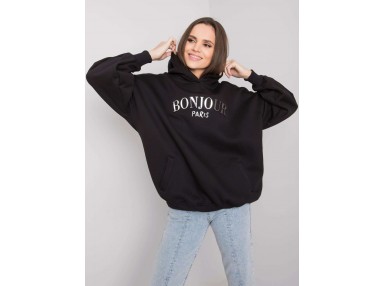 Sweat à capuche imprimé femme - noire