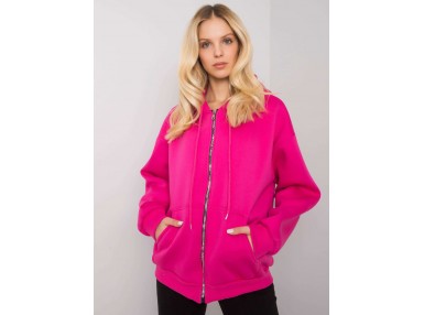 Hoodie uni à capuche - fuchsia
