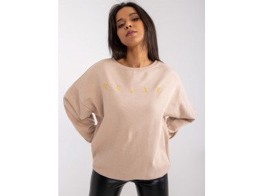 Sweat -shirt à encolure ronde  - beige