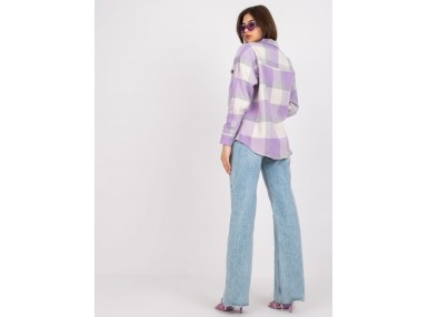 Chemise imprimé à carreaux - violet clair