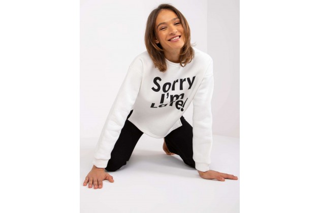 Sweat-shirt avec inscription - écru