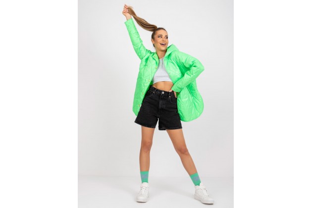 Veste à capuche - vert fluo