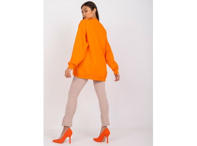 Sweat-shirt col rond - orange